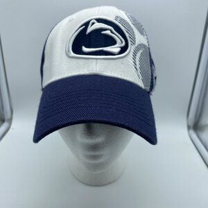 Penn State Nittany Lions Blue White Cap Hat One-Fit Stretch NCAA